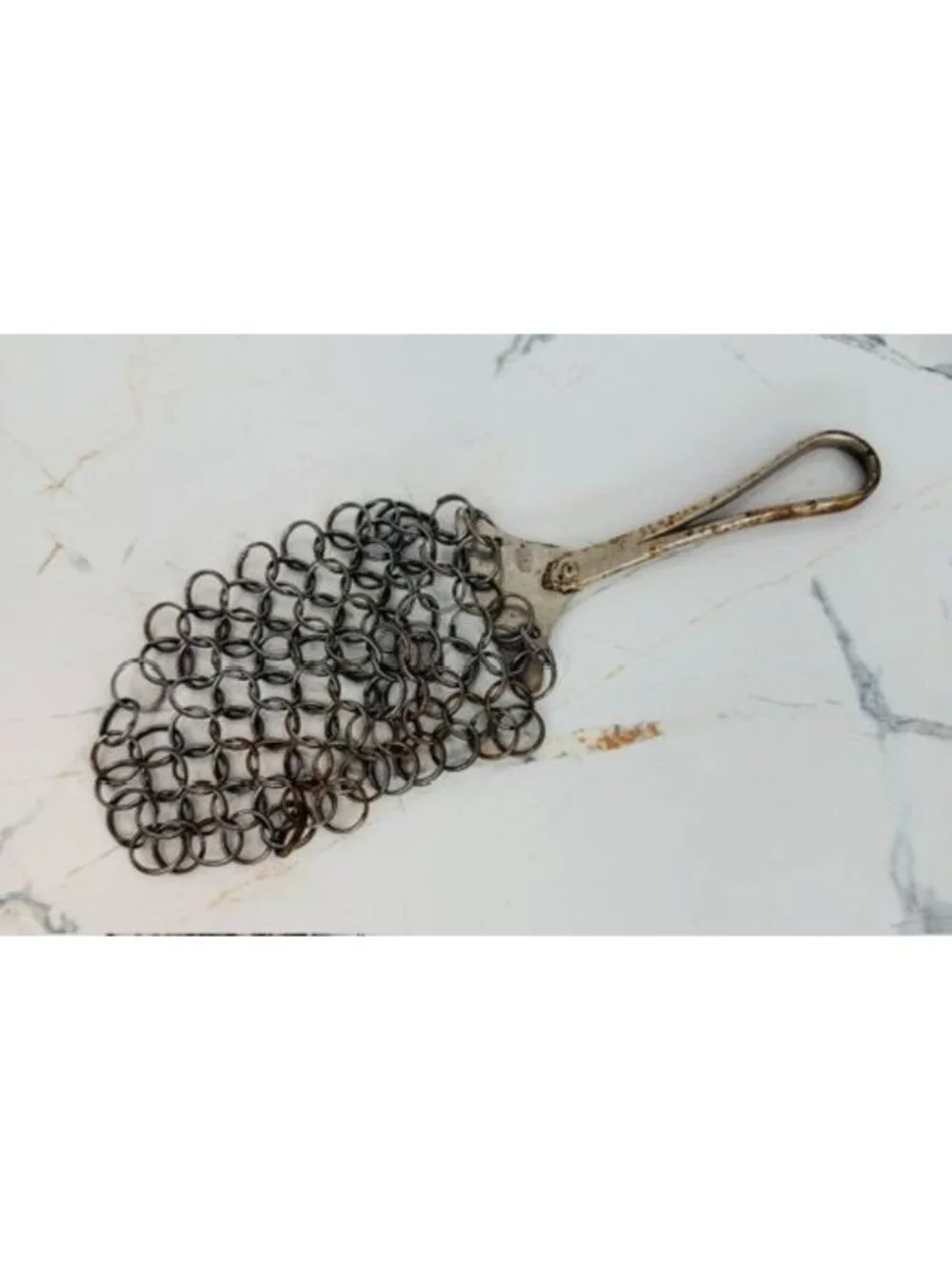 Vintage Antique Chainmail Pot Scrubber & Cast Iron Skillet Cleaner